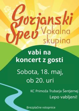 Gorjanski spev - vabilo